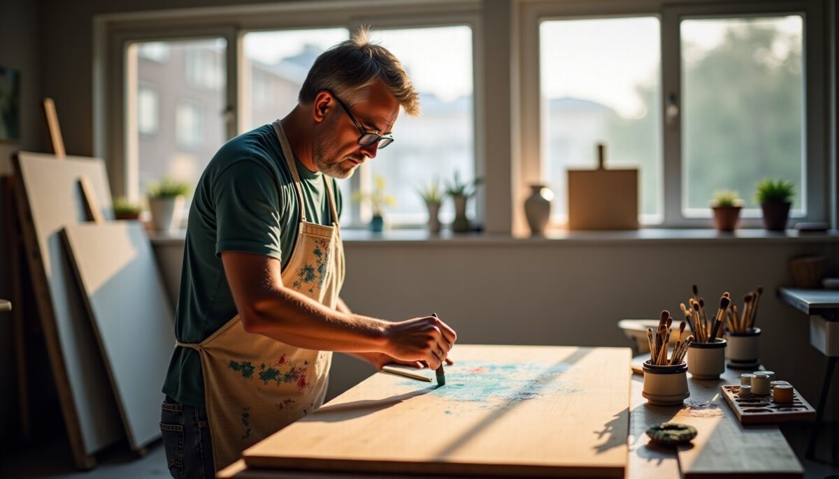 Peindre sur contreplaqué : Guide pratique pour métamorphoser un matériau brut en une toile artistique
