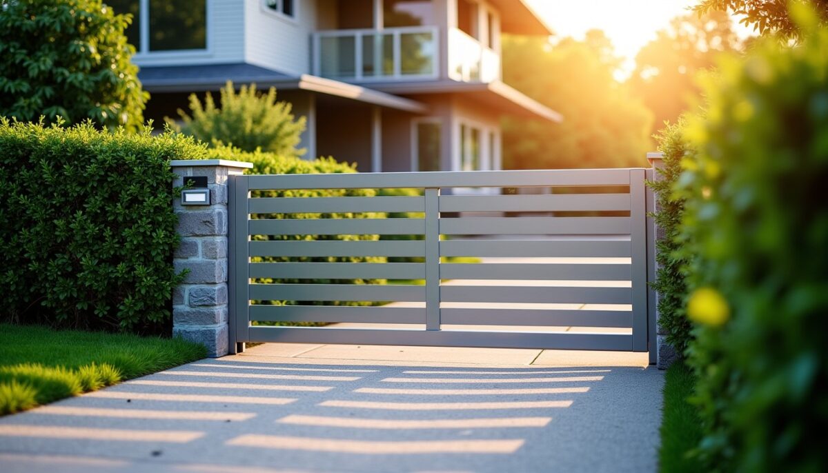 Portail aluminium sur terrain en pente : le guide essentiel pour une entrée inclinée élégante et fonctionnelle